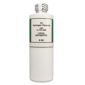 Hydrogen peroxide (Option: 3% 8 oz. plastic bottle)