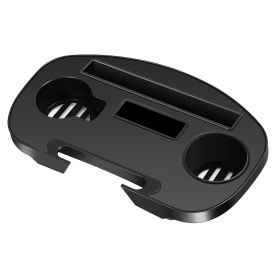Zero Gravity Chair Cup Holder Clip On Side Tray w/Beverage Can Mobile Devices Slots (Color: Black, size: One size)