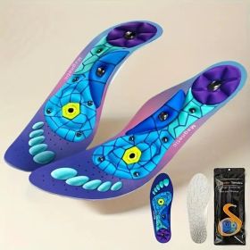 Acupressure Insoles - Comfortable and Breathable, Arch Support, Unisex, Suitable for Work, Running (size: L(Men 8-12/Women 9-13))